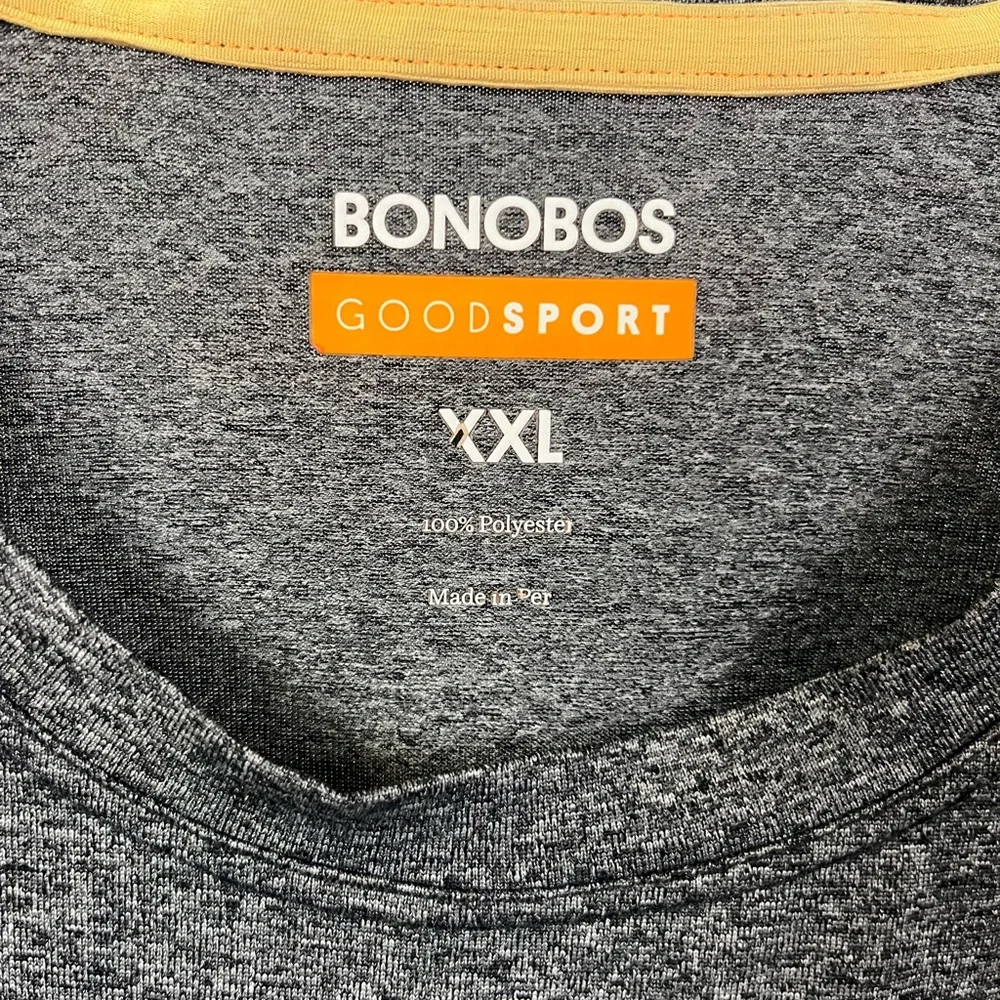 Bonobos Men's Goodsport Heather Gray Athletic Performance‎ Wear Long Sleeve- XXL - Picture 3 of 6